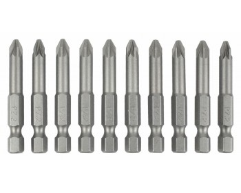 10 x 50mm PZ2 Screwdriver Bits